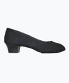 Canvas Character Shoe with 1.5-Inch Heel - Black