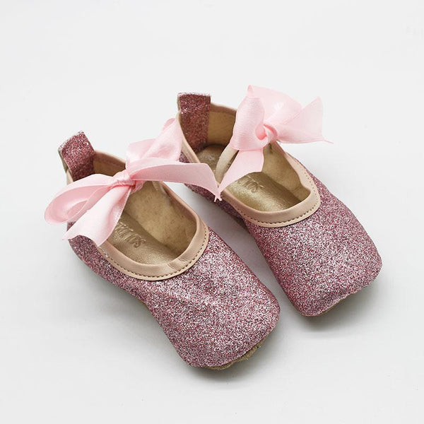 Baby Ballet Pumps Glitter Pink Turning Point 0814545933