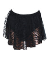 black lace dance skirt short 