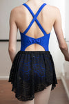 Criss Cross strap leotard with twist detail Midnite Blue (FL019MB)