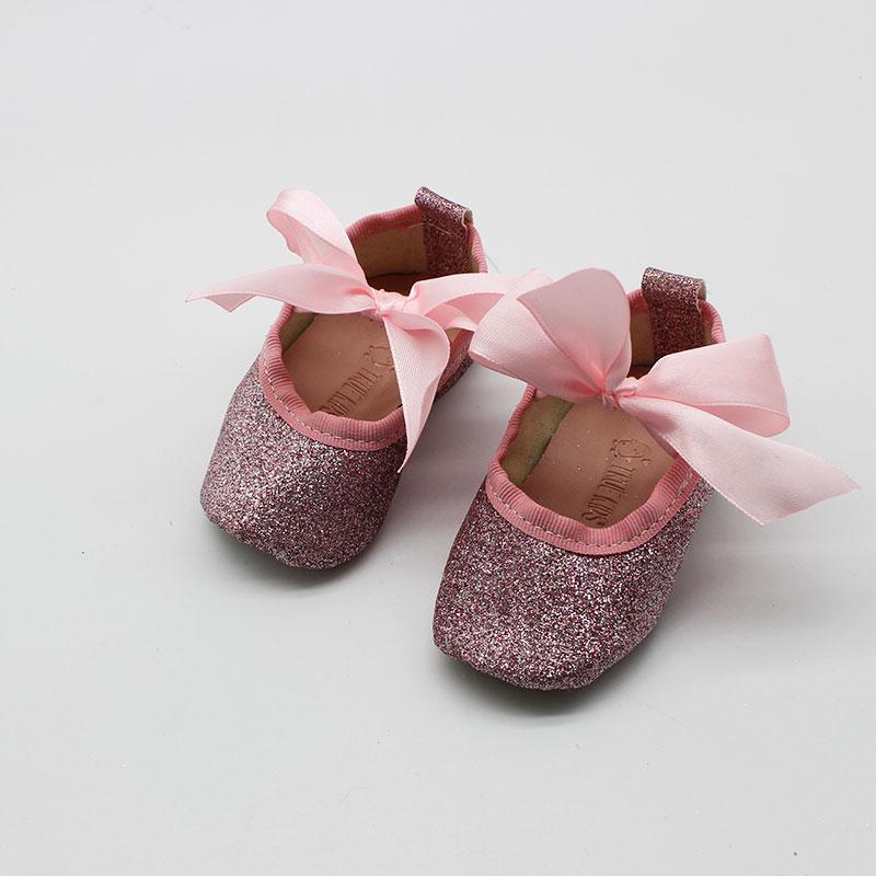 Baby Ballet Pumps Glitter Pink Turning Point 0814545933