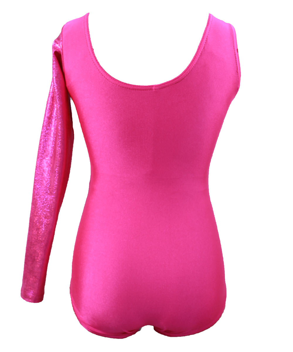 Fancy One Sleeve Leotard Multi Shimmer Details (FL012LS)